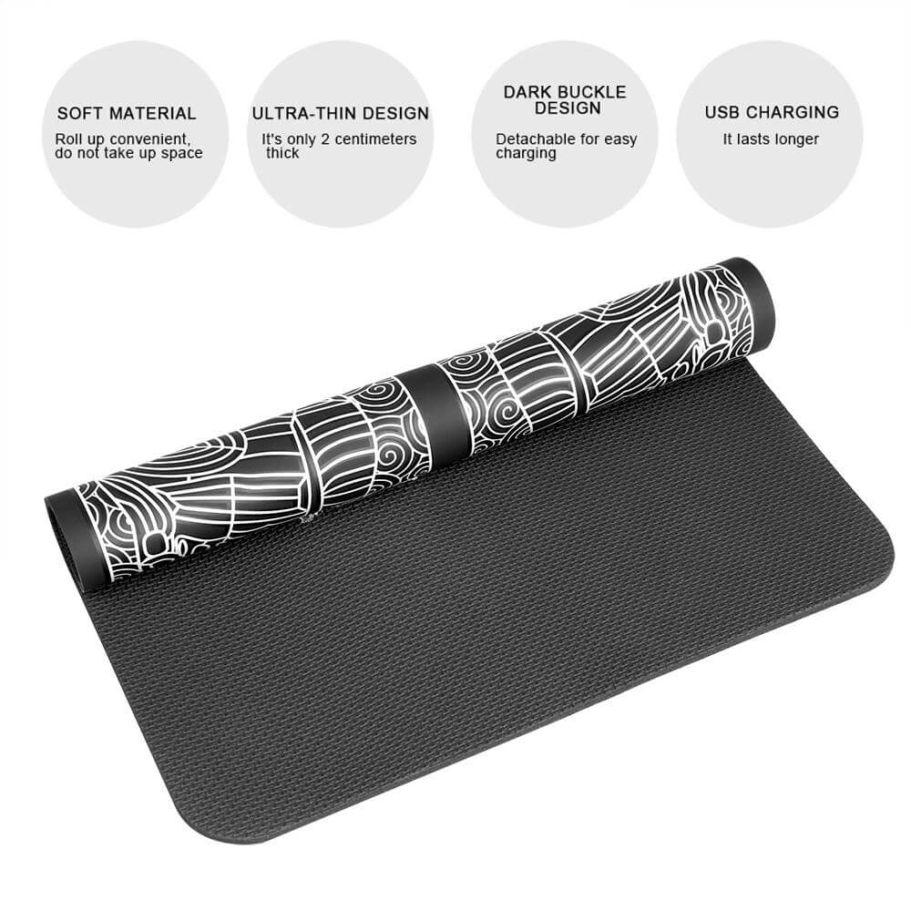 AuraStep™ Tapis de massage électrique pour pieds, design ultra-fin et souple pour un confort optimal.